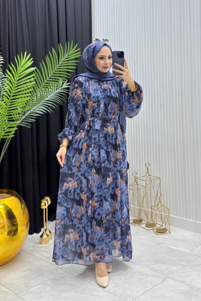 Nara Elbise Lacivert  Lacivert