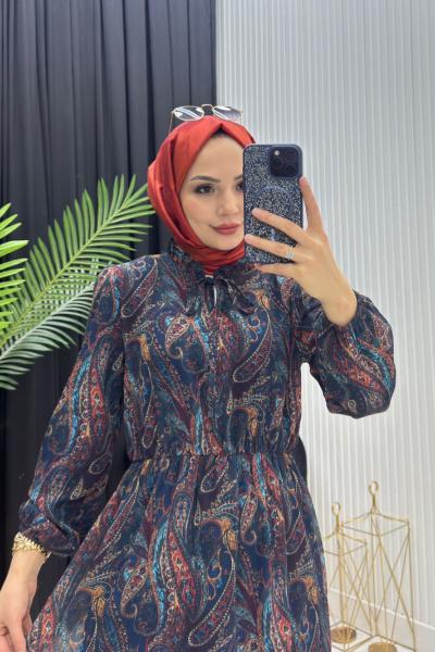 NEVA ELBİSE LACİVERT Lacivert