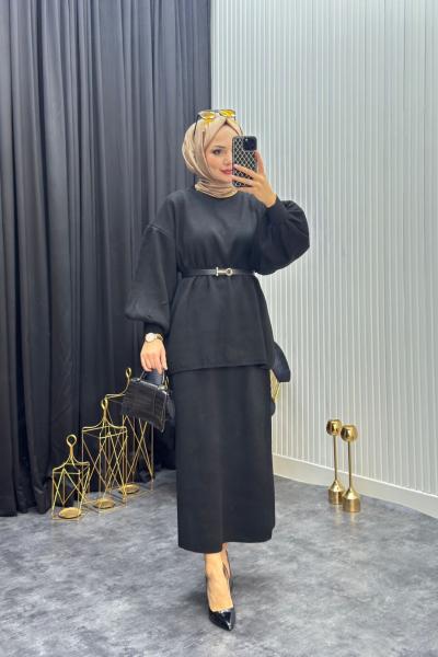 Nora Takım Siyah Siyah