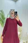 Piliseli Sandy Takım Bordo Bordo