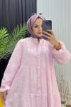 Selen Elbise Pembe Pembe
