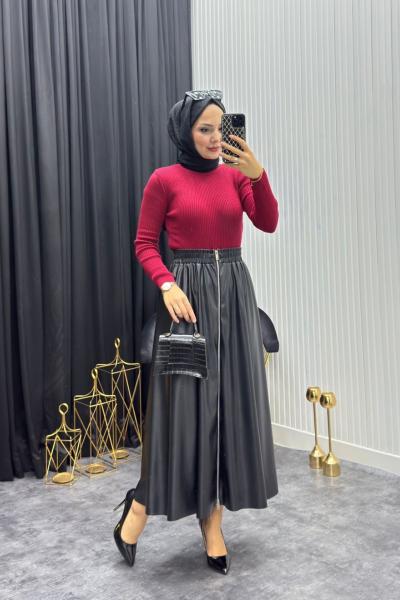 Şengül Etek Siyah Siyah