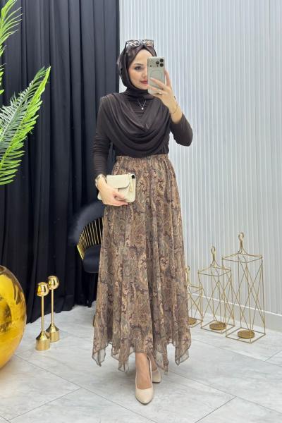 Serpil Sandy Tunik Kahverengi  Kahverengi