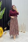 Serpil Sandy Tunik Bordo Bordo