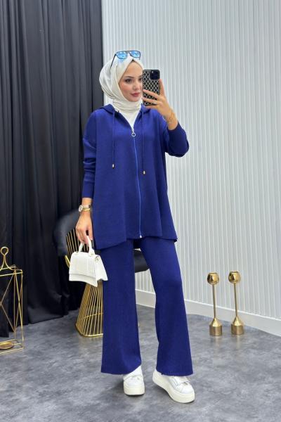 Simli Takım Saks Mavisi  Saks Mavisi