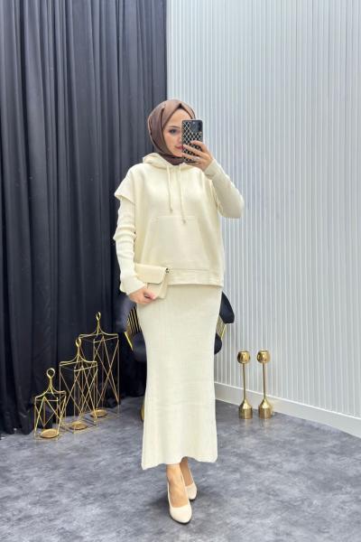 Süveterli Elbise Taş Taş