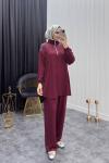 Taşlı Oysho Takım Bordo Bordo