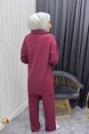 Taşlı Oysho Takım Bordo Bordo