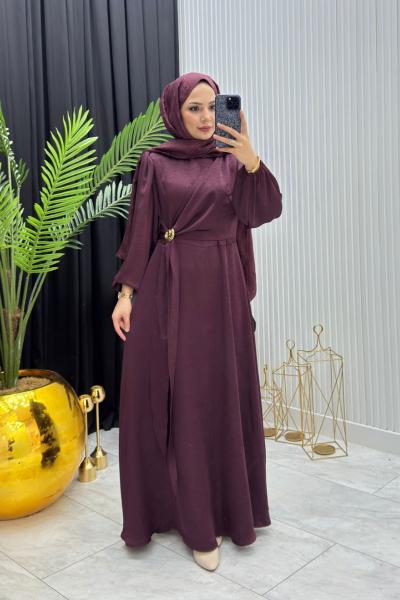 Viral Elbise Bordo  Bordo