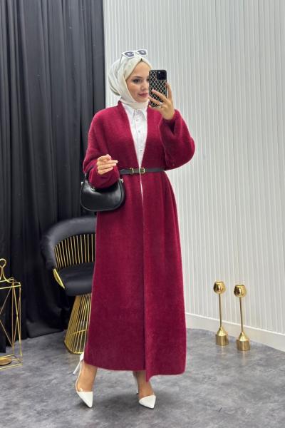 Yumoş Hırka Bordo Bordo