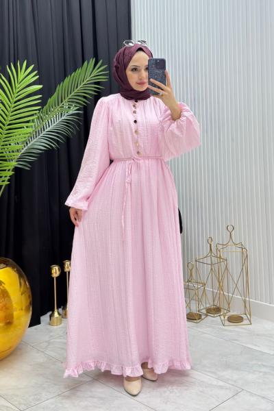 Zeynep Elbise Pembe Pembe